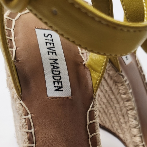 STEVE MADDEN - NOVAH WOMENS FAUX LEATHER SLINGBACK WEDGE SANDALS - Size 7 - Picture 5 of 10